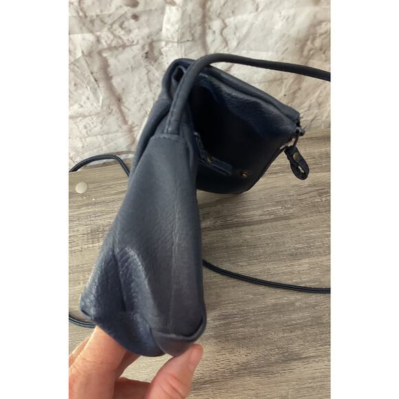 Vintage Sarne Genuine Sarné Womens Purse Bag Navy 1970s Crossbody - Picture 8 of 10